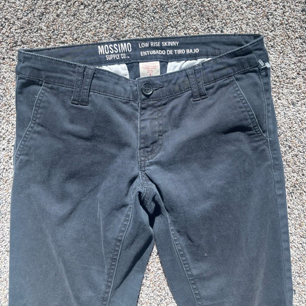 Mossimo Supply Co. Low Rise Skinny Black Pants size 4 denim jeans - Picture 3 of 6
